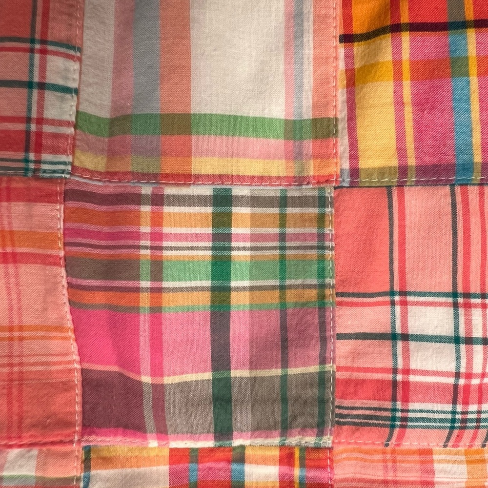 Talbots Multicolor Plaid madras Patchwork Pencil Skirt NWOT